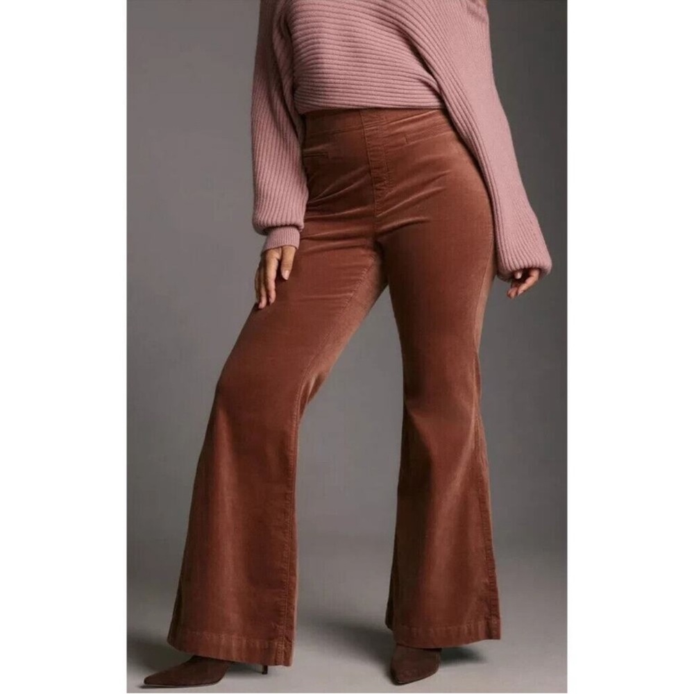 Anthropologie Pilcro Velvet Flare Pants